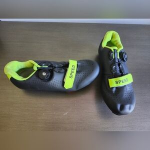 Speed Black Green Cycling 3 Bolt Shoes Cleats Unisex EU 38 Men S6 Women S7.5